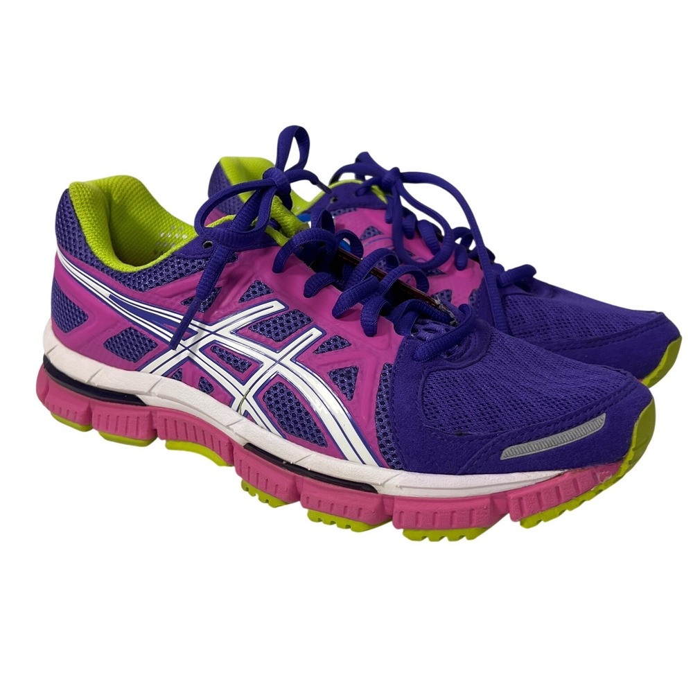 NEW Asics Womens Purple Pink Gel Cushioning‎ System Athletic Walking Sneaker 110